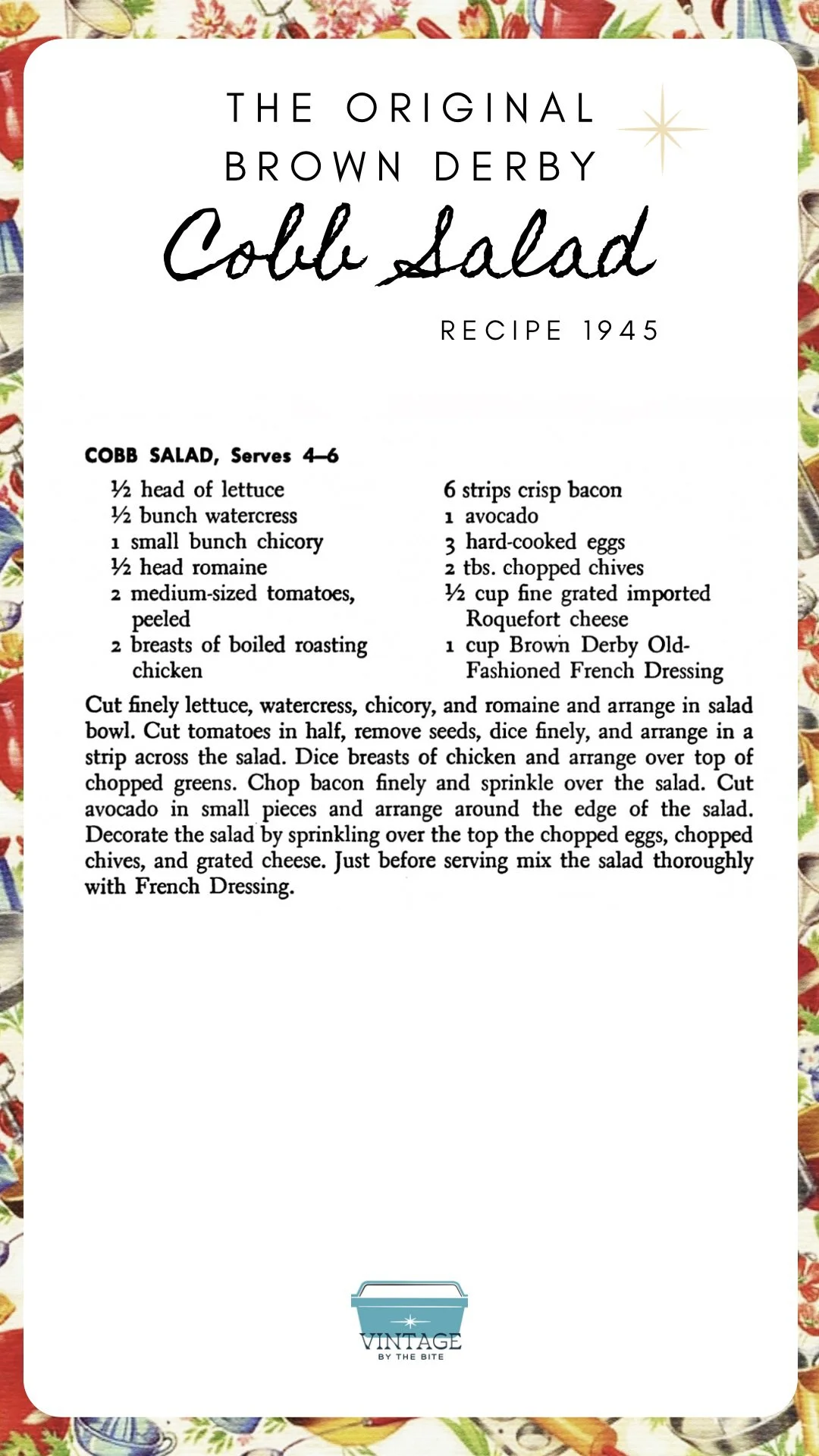 brown derby cobb salad recipe