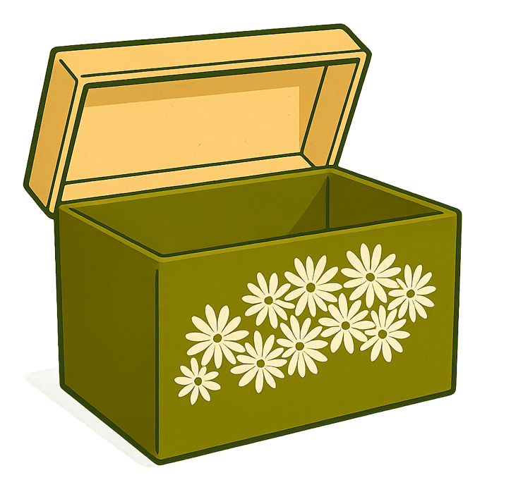 avocado green recipe box