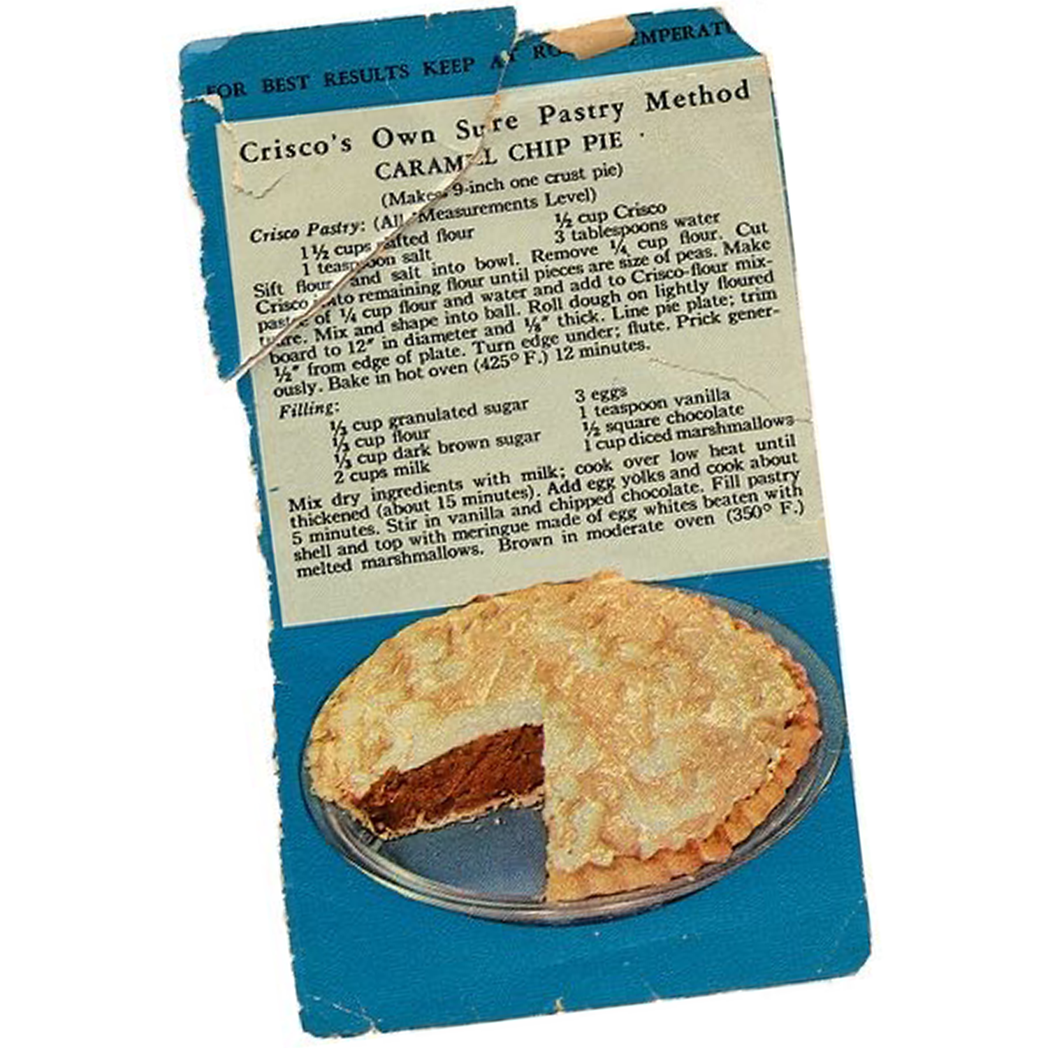 vintage crisco recipe