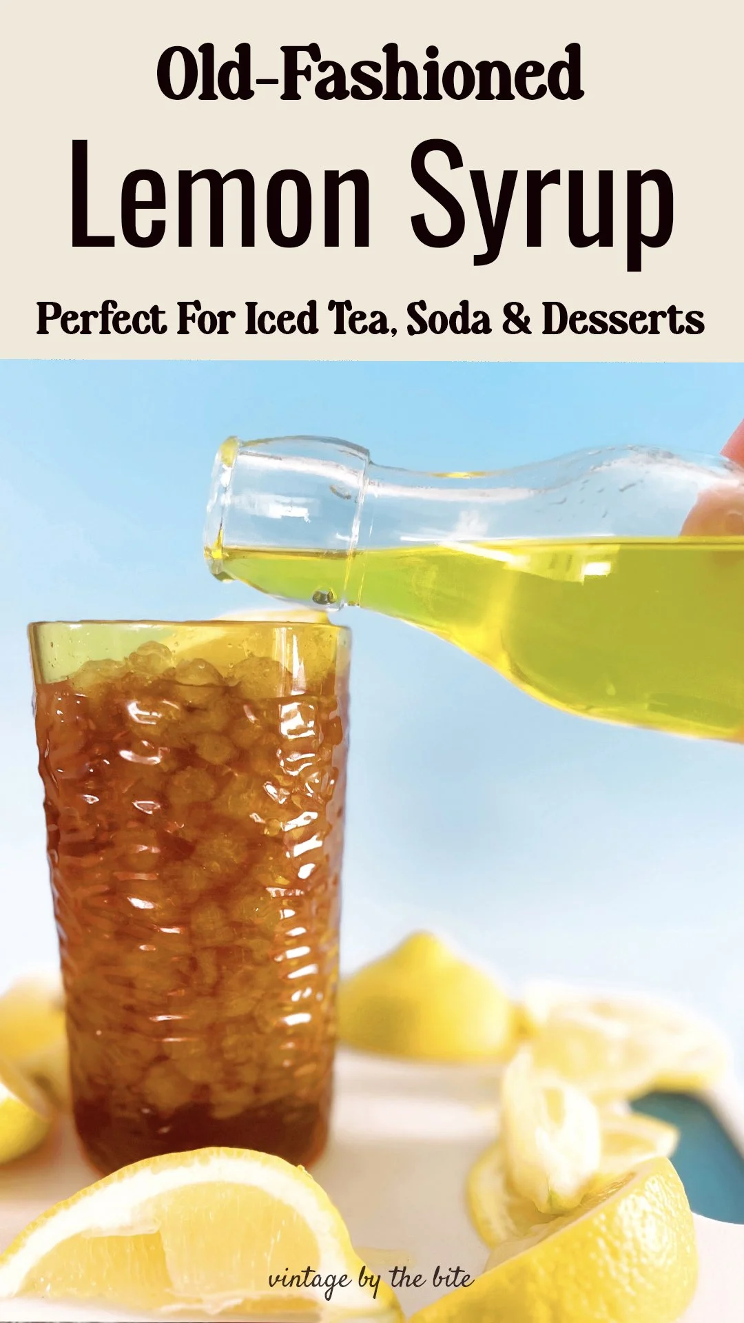 lemon syrup pin one iced tea