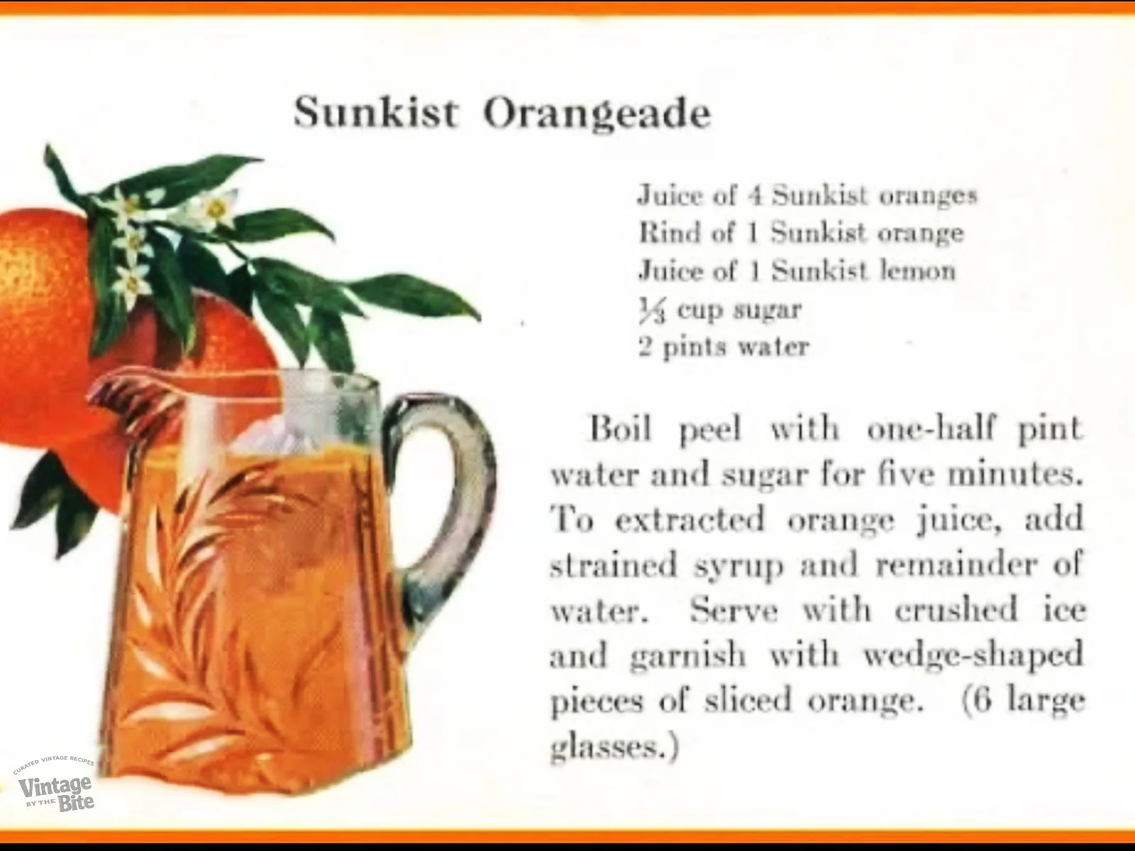 orangeade vintage orange drink -archive recipe