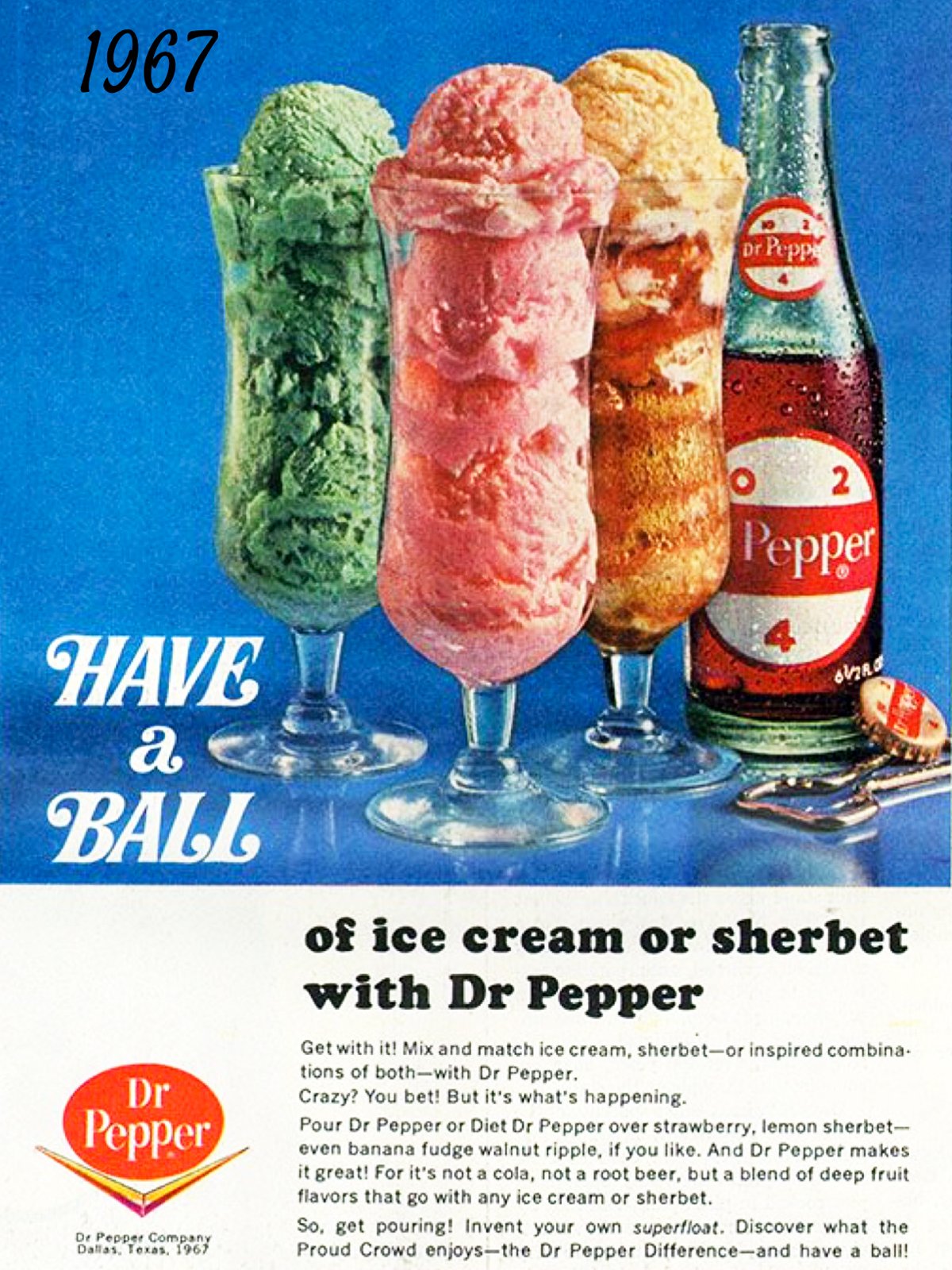 dr pepper floats 1967