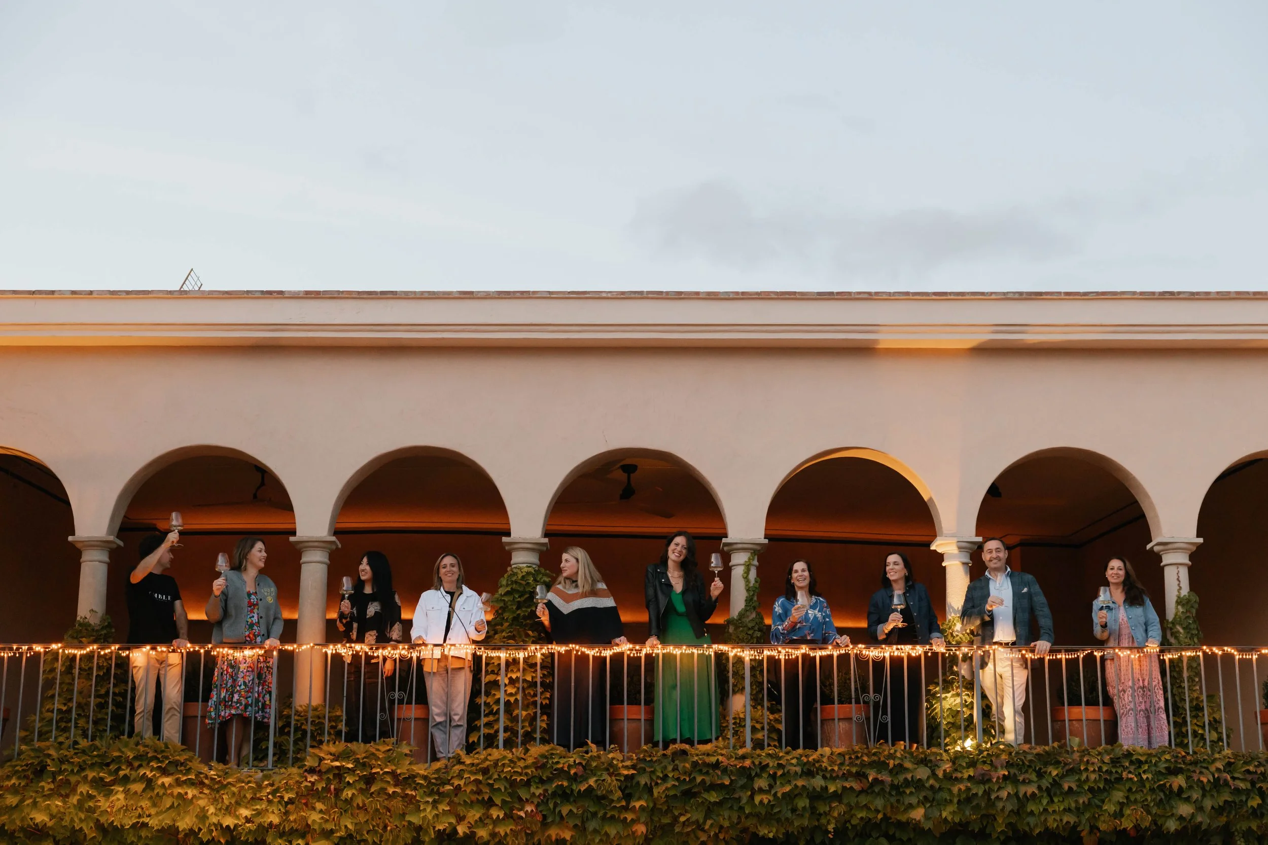 Enjoying a private dinner on a winemakers estate in Penedes Catalonia