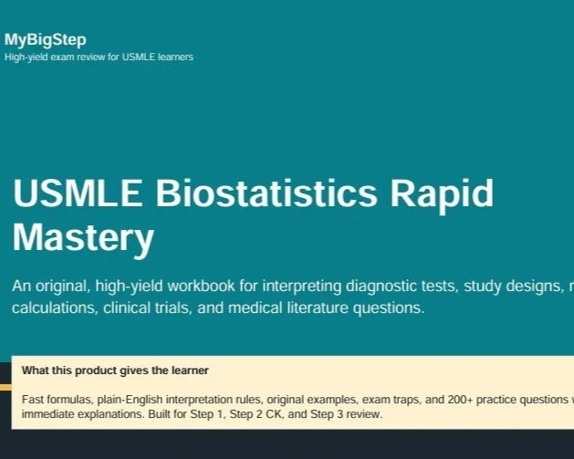USMLE Biostatistics Rapid Mastery