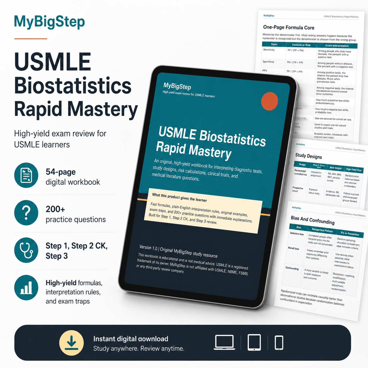 USMLE Biostatistics Rapid Mastery