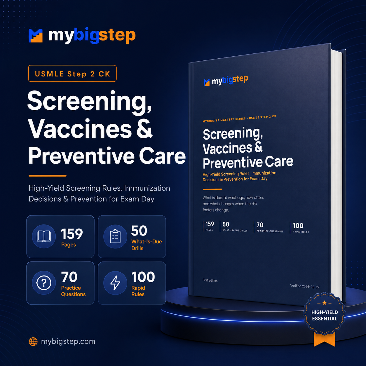 USMLE Screening, Vaccines & Preventive Care - CK