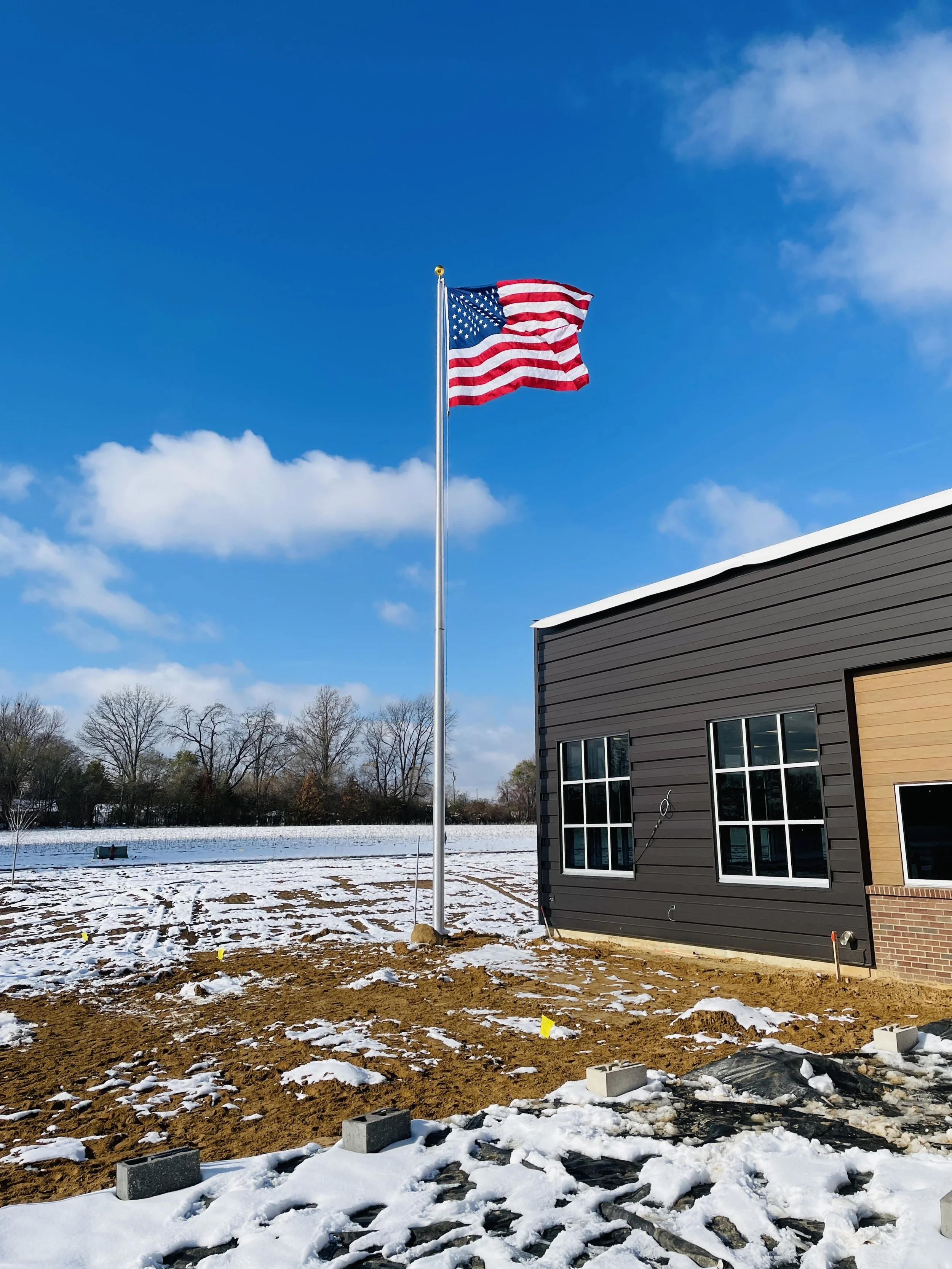 Commercial Flagpole Installation Dowagiac Fire Department