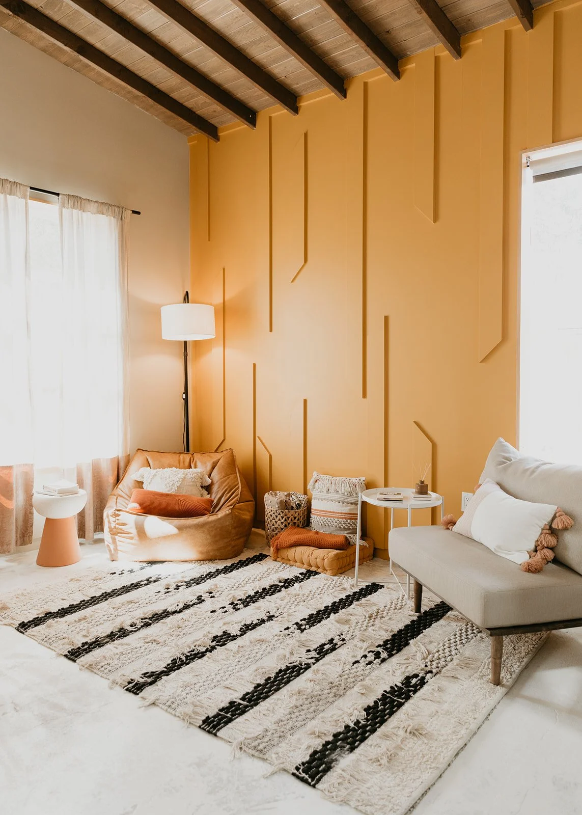 architectural, interior design and construction management of a modern and vibrant desert inspired home by design build studio for vacation home design
