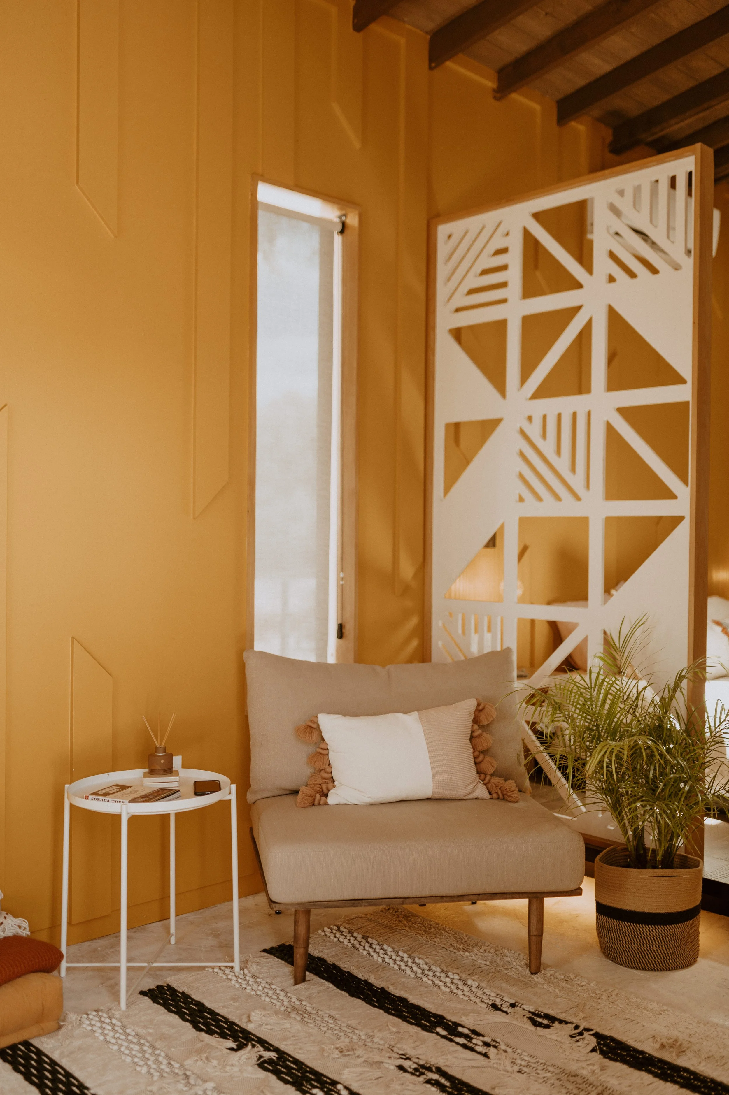 interior design and construction management of a modern and vibrant desert inspired home by design build studio for vacation home design