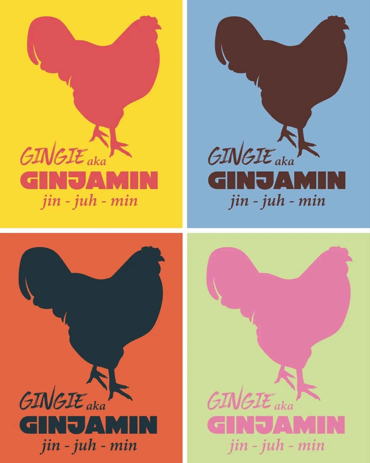 Some designs inspired by the beloved Boise graphics rooster, Gingie! 🧡

Designs by Syd Speck✨
#boisegraphics #graphicdesign #boisebusiness #illustrator #adobeillustrator #rooster
