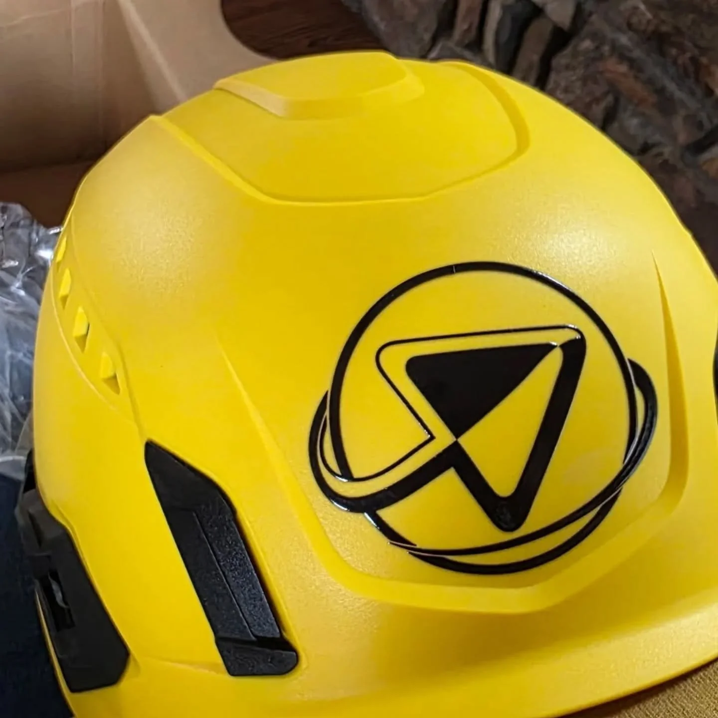 Always trying new things here at Boise Graphics! We actually got to put decals on a bunch of helmets for the first time. We also laser engraved these Business Cards for Logan! If you've got something new in mind don't be a stranger.