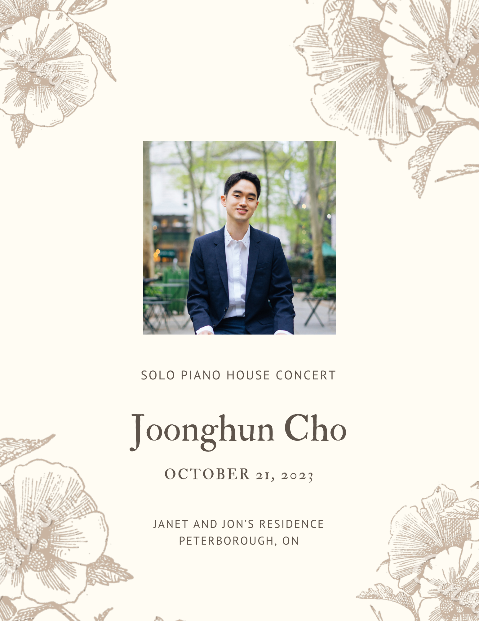 Solo Recital: Private Residence in Peterborough, ON