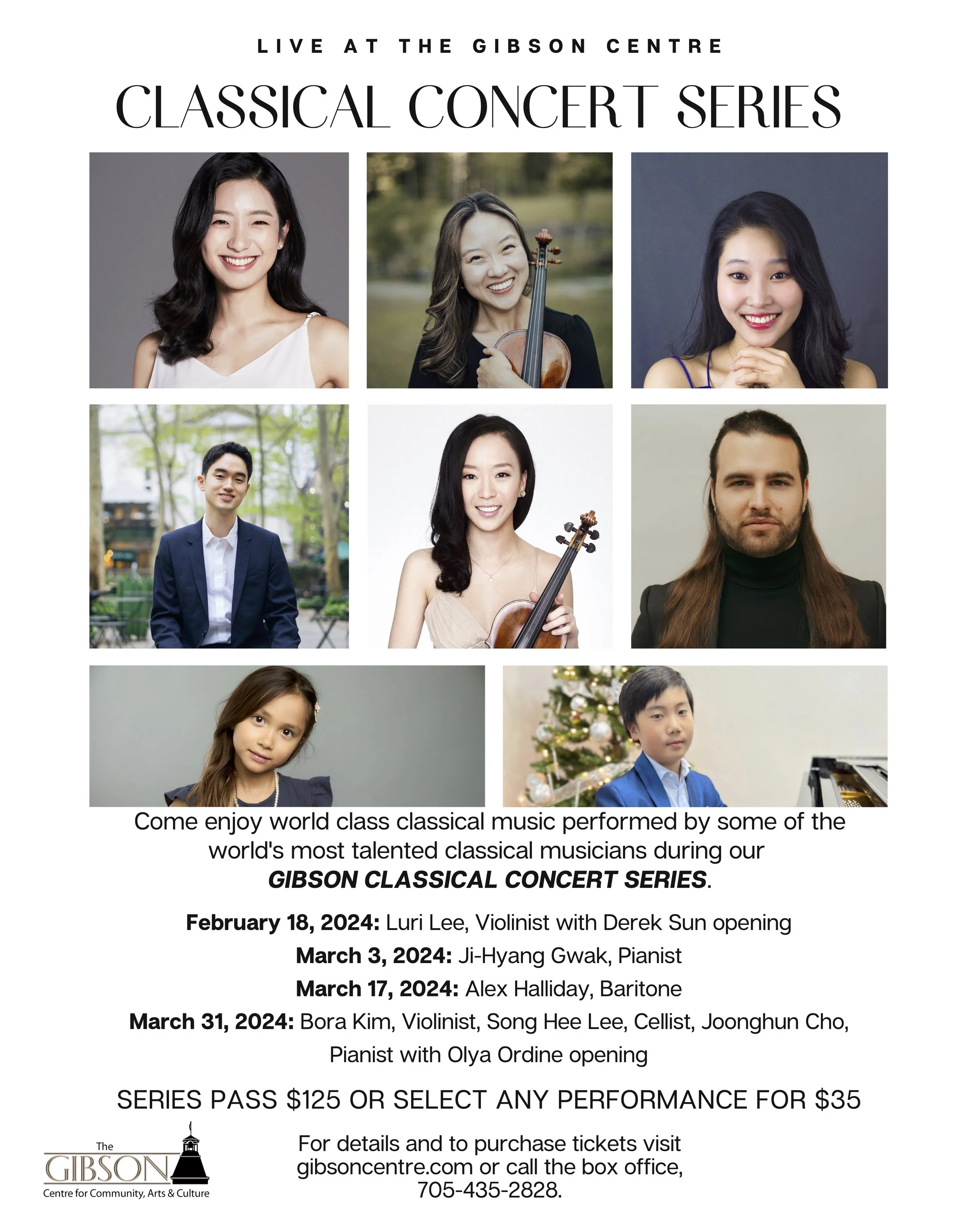 Duo Recital: Gibson Centre Classical Concert Series, Luri Lee, Violin | Joonghun Cho, Piano