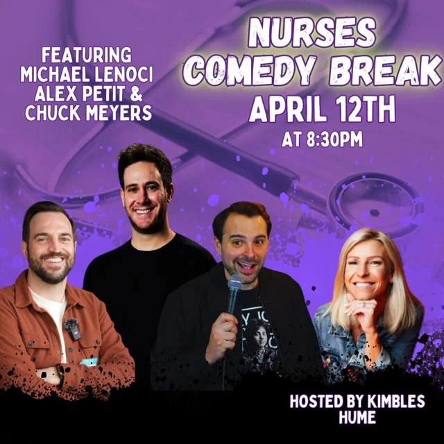 Nurses Comedy Break at @micdropcomedysandiego 

April 12th at 8:30PM

Don&rsquo;t miss this great line up of comedians featuring headliner @michaellenoci , @kimbleshume , @alex.isnt.funny , &amp; the nurse @chuckmeyers_ 

This show is not only for nu