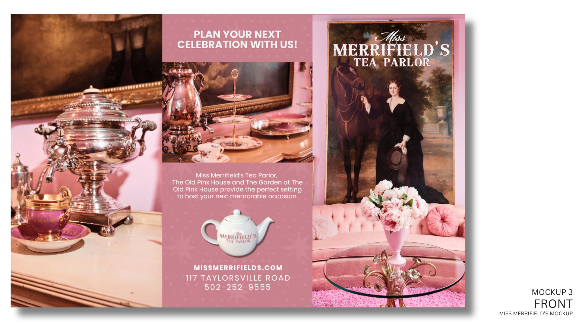 Miss Merrifield's Tea Parlor Brochure Design