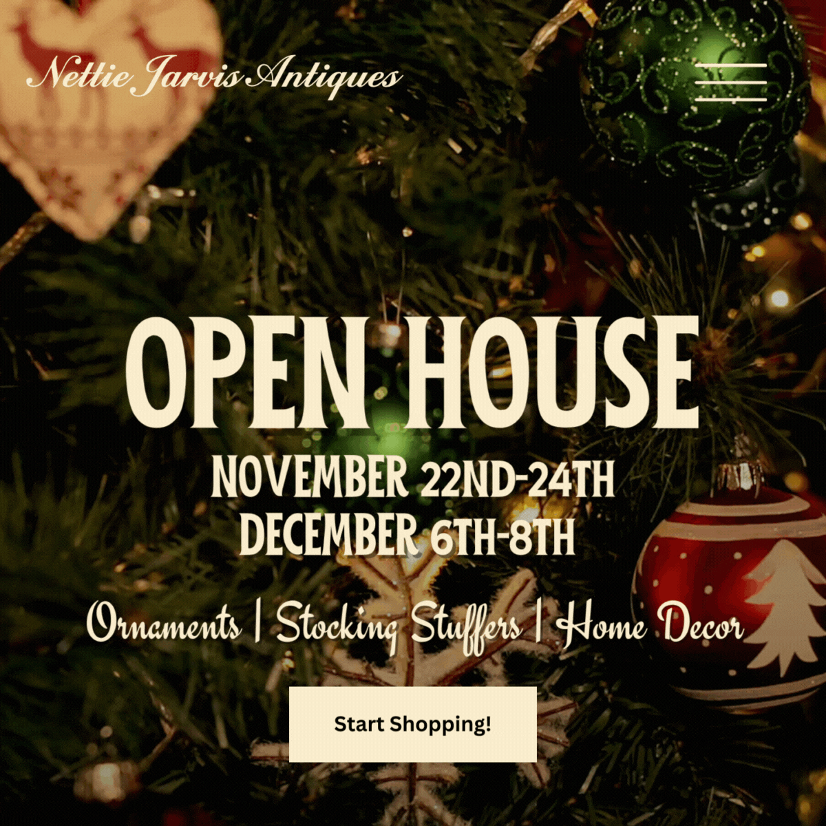 Nettie Jarvis Antiques - Website Content and Design