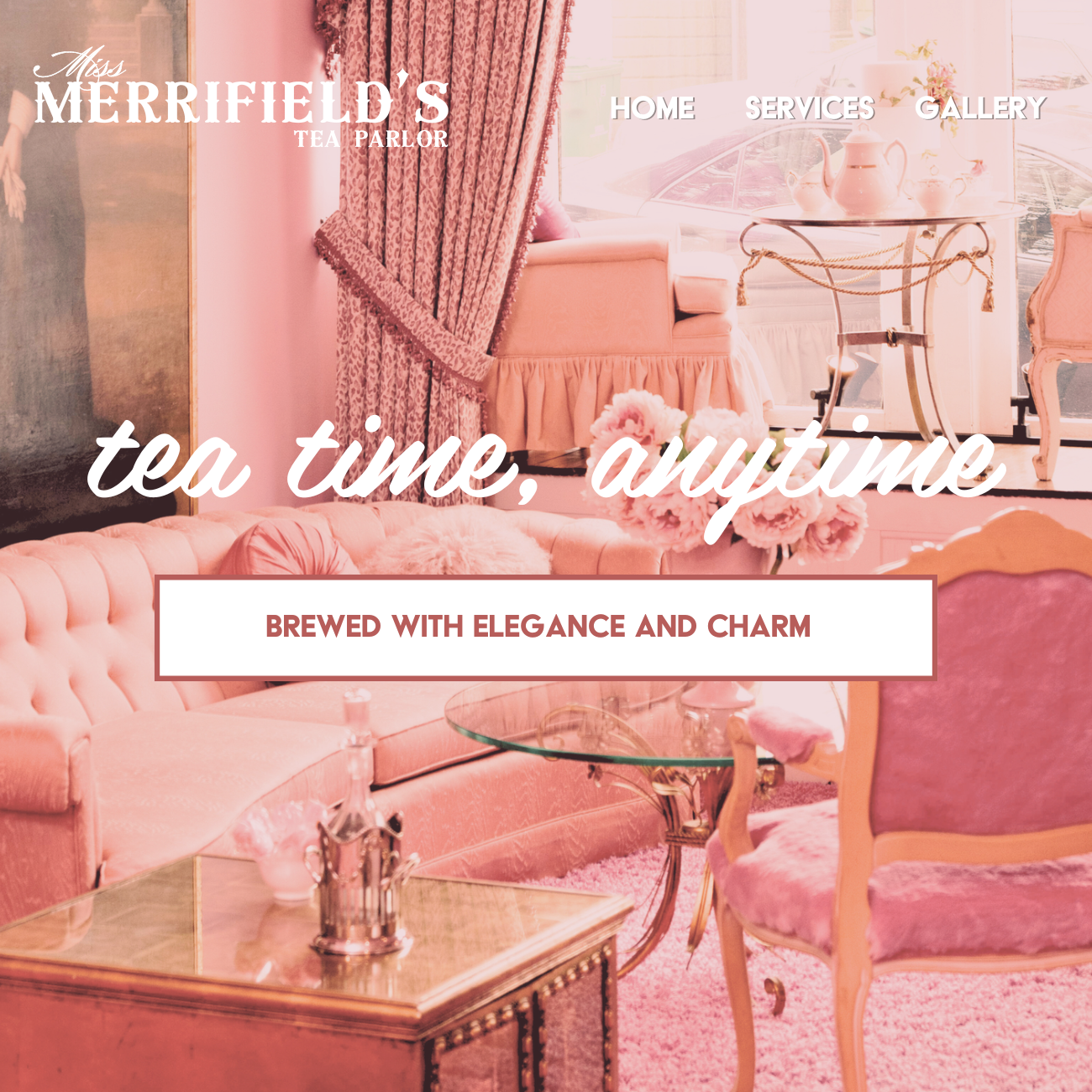 Miss Merrifield's Tea Parlor - Website Content and Design