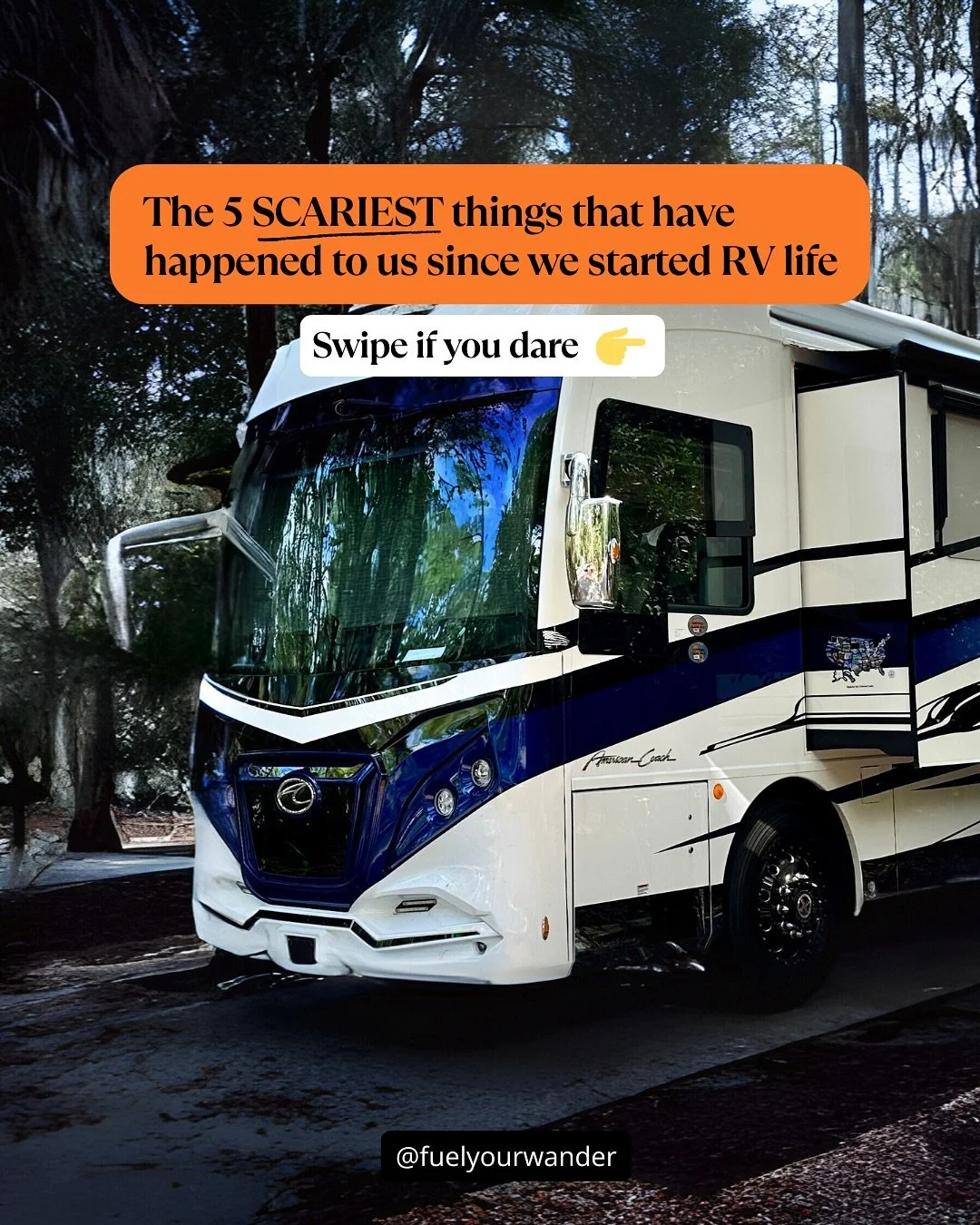 RV nightmares that are all too real 👀 Swipe if you dare 👉

These are just a few of the times that made us question our life choices 🫣 

💭 Would any of these scare you?!

Happy Halloween everyone 👻 🎃 

Our new RV 👉 @american_coach 

#halloween 