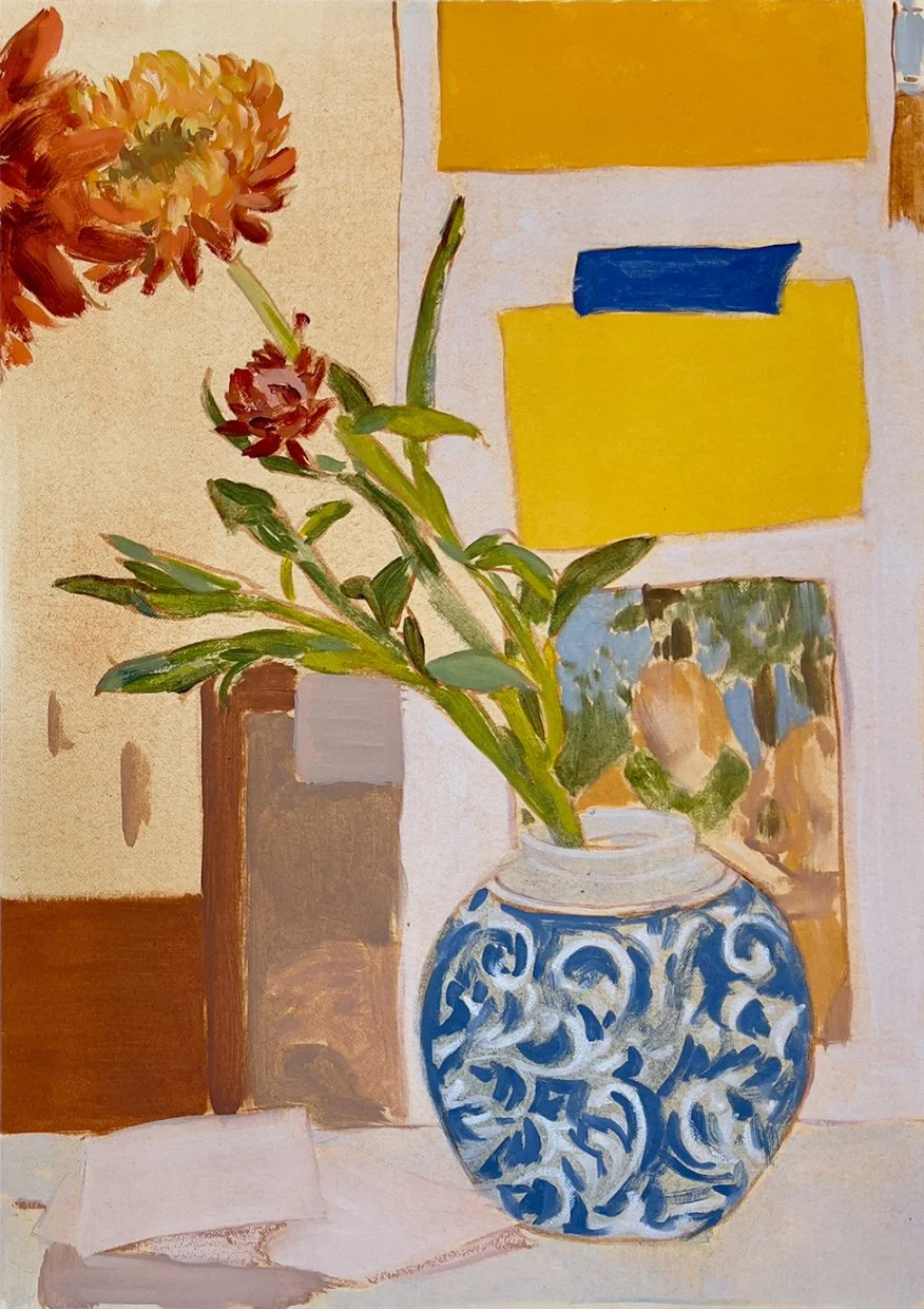 Still Life with Strawflowers