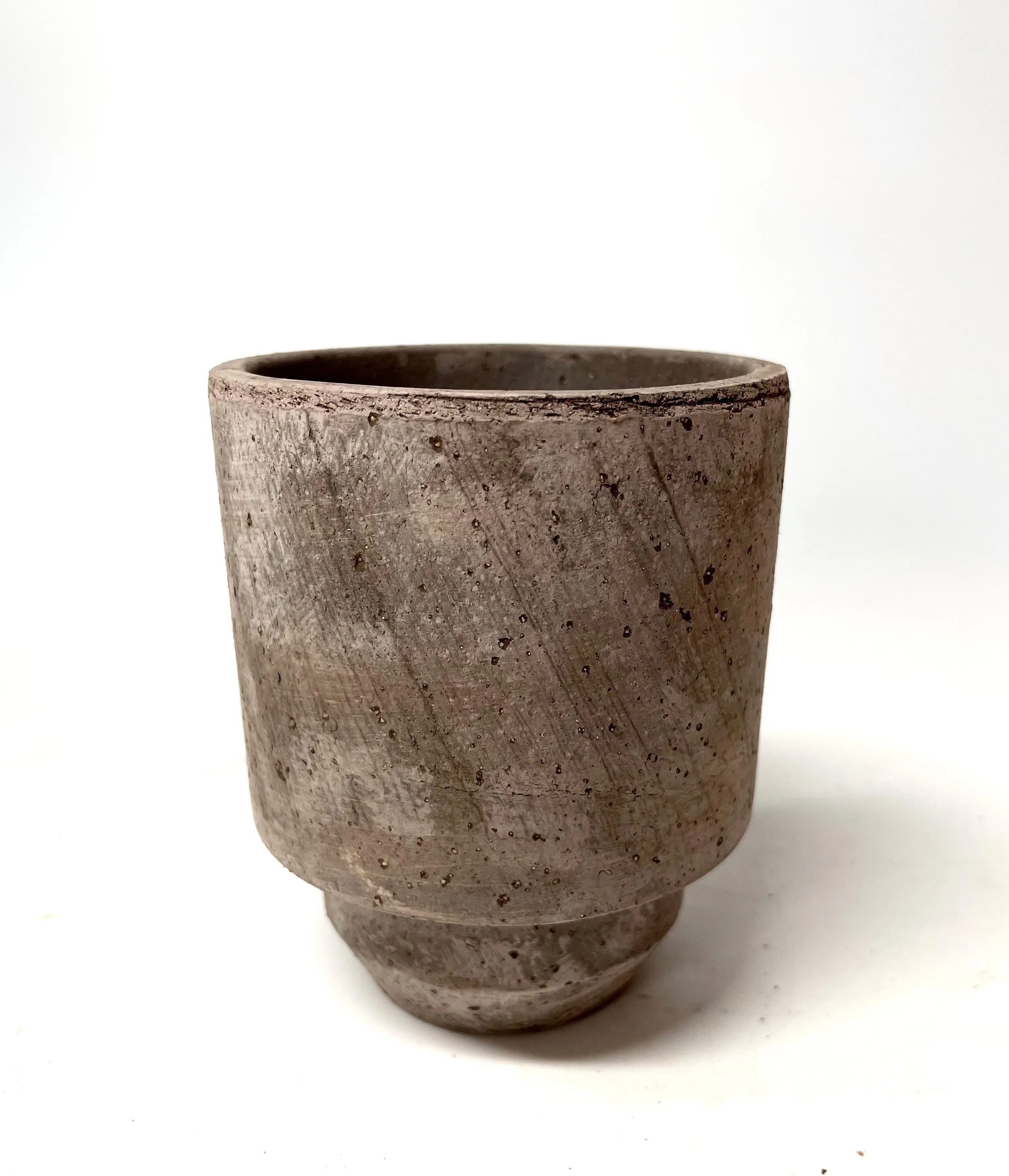 Berg's Pottery 'Hoff' Pot, 8cm, Grey clay pot — Bloom