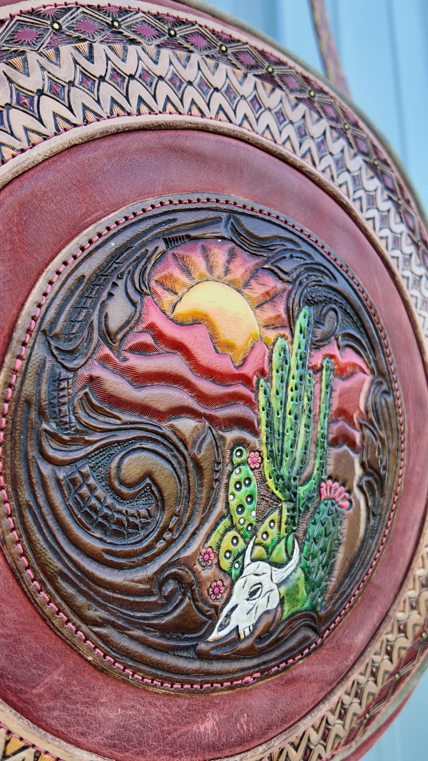 Desert Sunrise Canteen Purse: A Wearable Work of Art