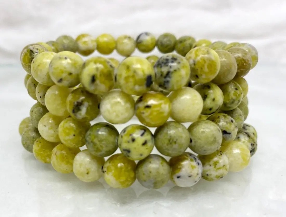 Large Bead Serpentine Bracelet - Blessings and Evolution - Minera Emporium  Crystal & Mineral Shop