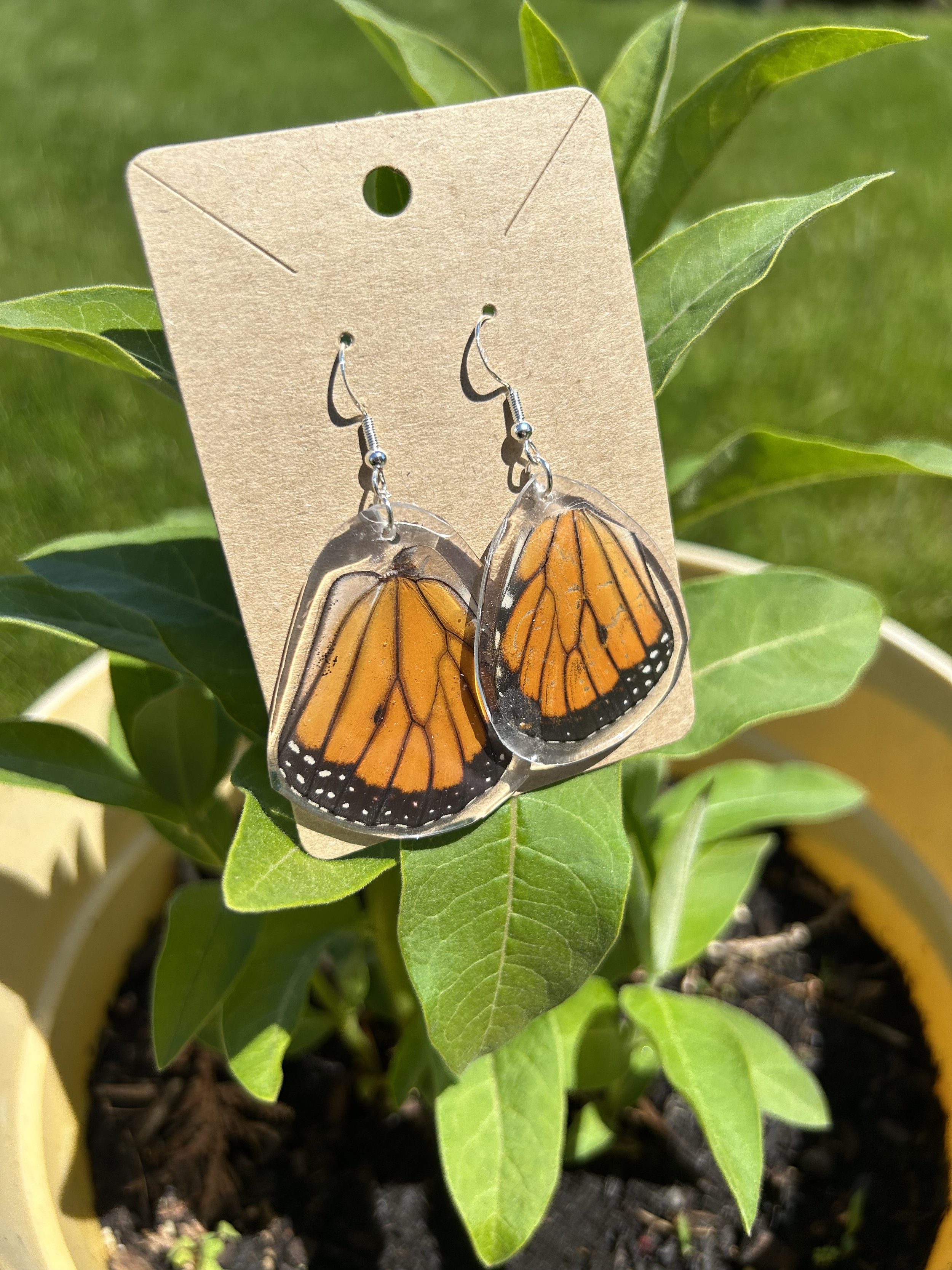 Clay earrings | monarch butterfly hoops – Hazel n Blue