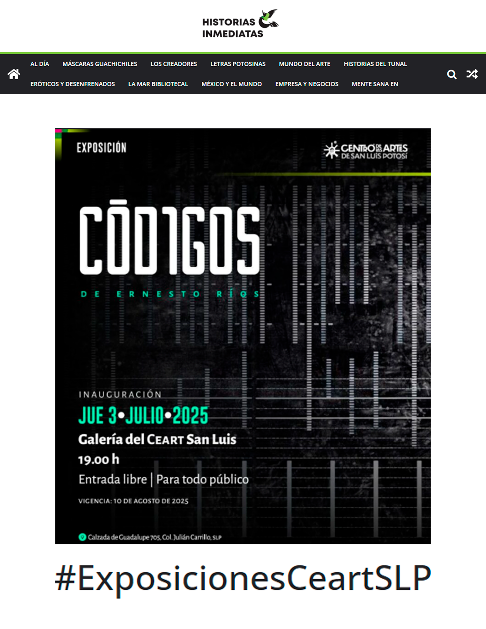 Ernesto Ríos. Códigos. Arte. Art Noticias News. Arte Contemporáneo. Contemporary art.