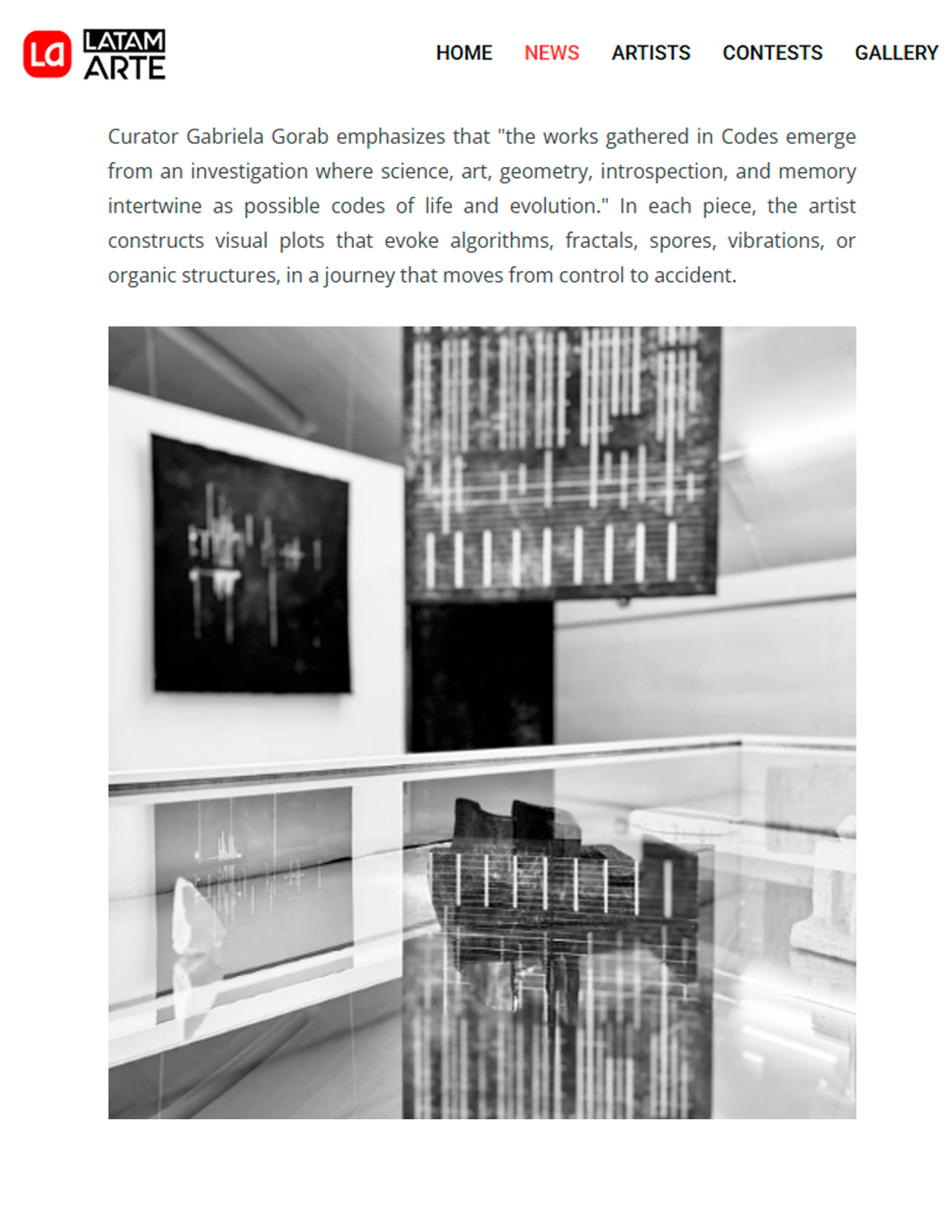 Ernesto Ríos. Códigos. Arte. Art Noticias News. Arte Contemporáneo. Contemporary art.