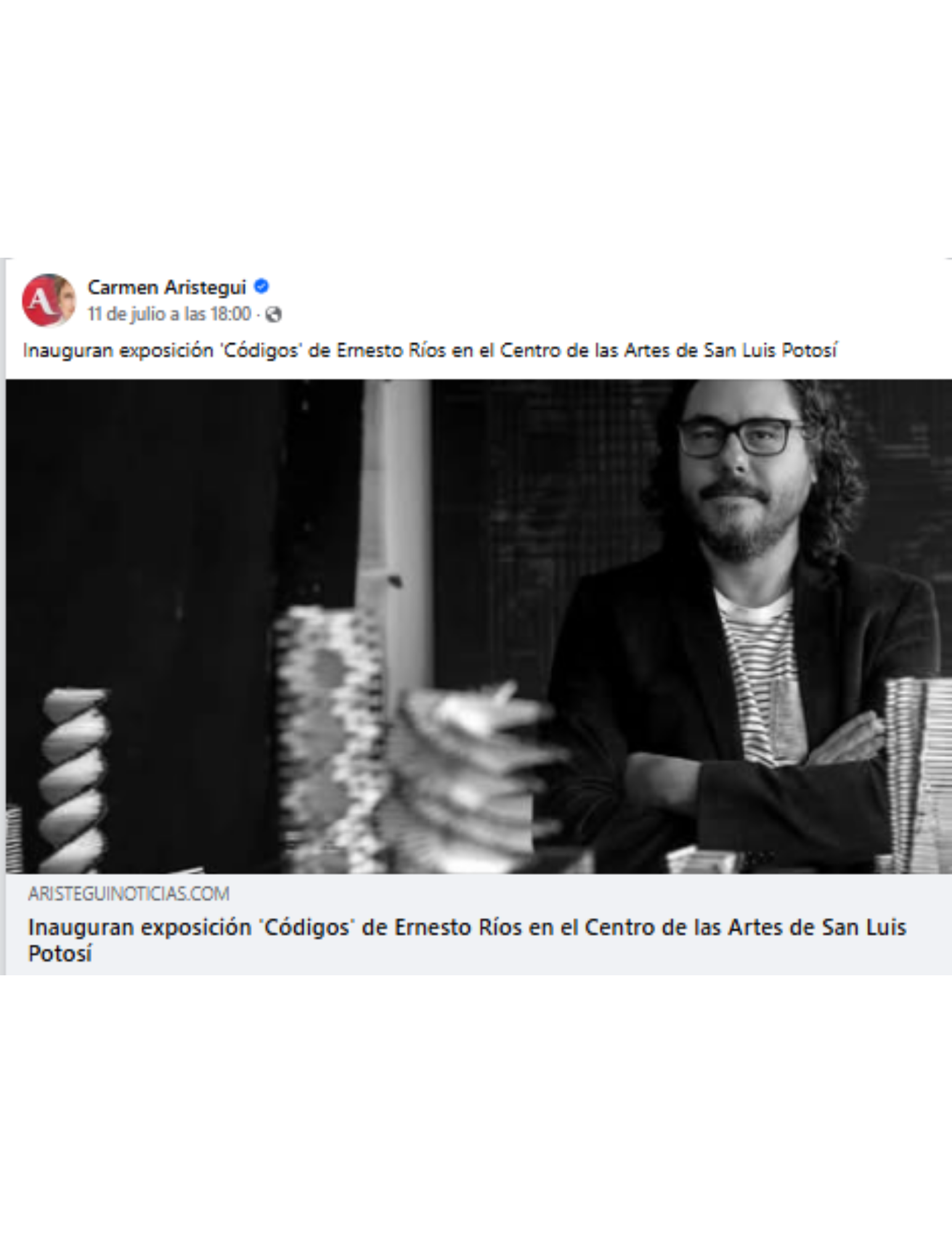 Ernesto Ríos. Códigos. Arte. Art Noticias News. Arte Contemporáneo. Contemporary art.