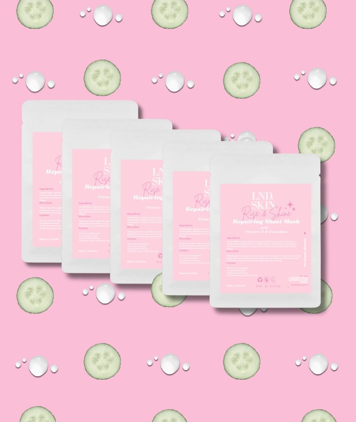 Your new ✨skincare bestie✨ the Rise &amp; Shine Repairing Sheet Masks will be available to shop in just 2 WEEKS!!! 

The masks are made from bamboo fibre and contain 100% natural + minimal ingredients - how cool is that! More teasers to come&hellip; 