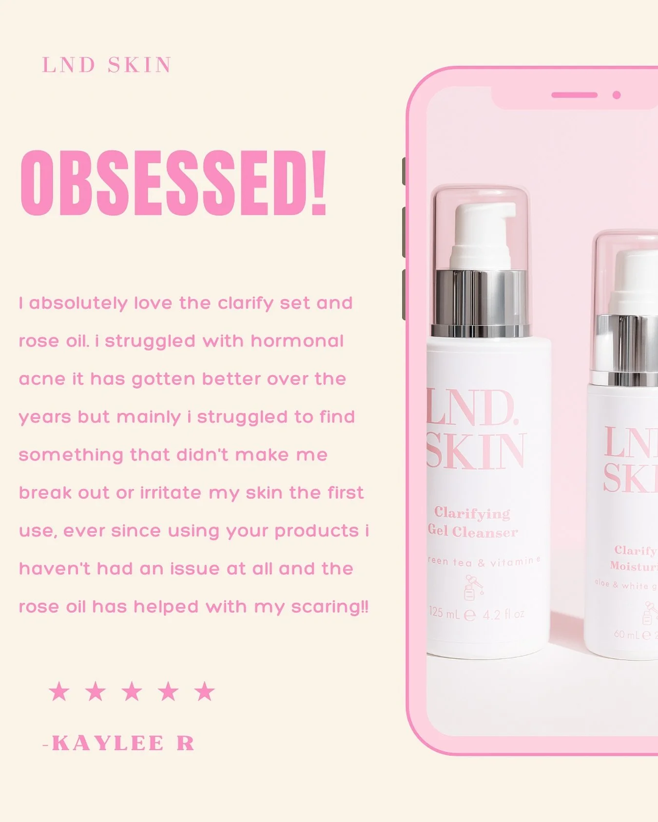 Our gorgeous customer Kaylee&rsquo;s experience with our clean skincare ✨🩷 

Leave us your thoughts over on our website for $10 off your next order! 📦👩🏼&zwj;💻