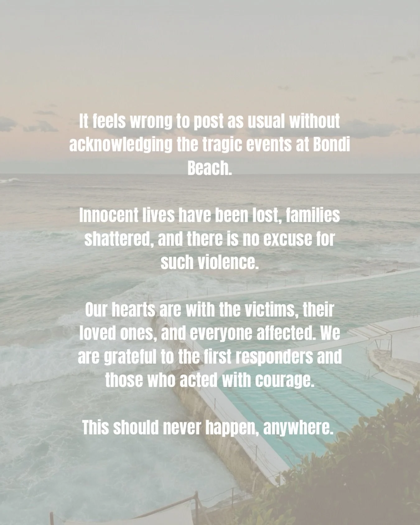 In times like this, we need to stand strong with our community. Sending love, strength, and support to the victims, their families, and everyone impacted. Lots of love from us ❤️