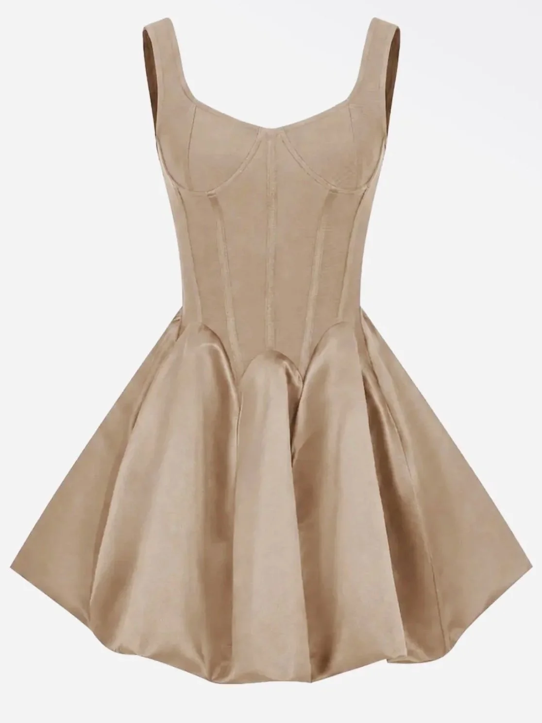 Rivir - Bandage Sleeveless Satin Flare Dress