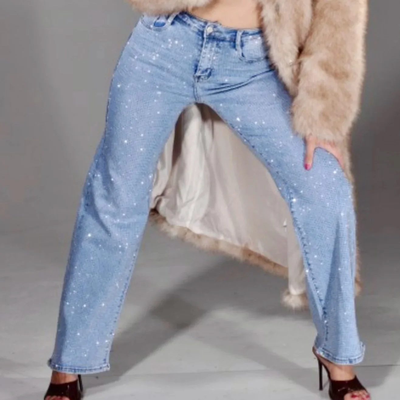 Nina Rossi Jeans - Beverly Hills Full Rhinestone Jeans