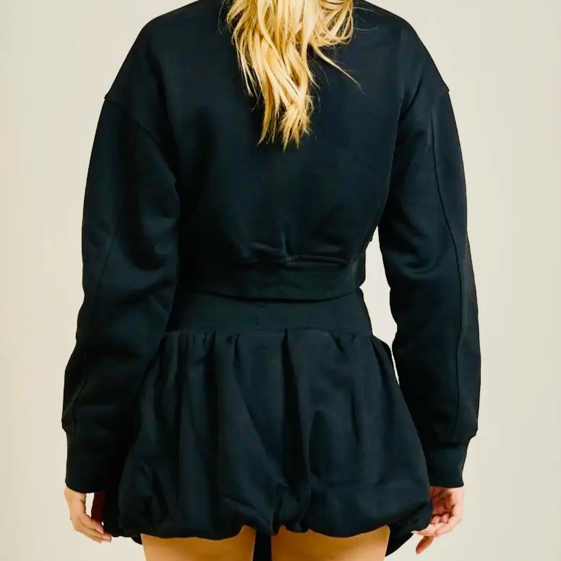 ANWND - Bubble Skirt & Cropped Zip-Up Set