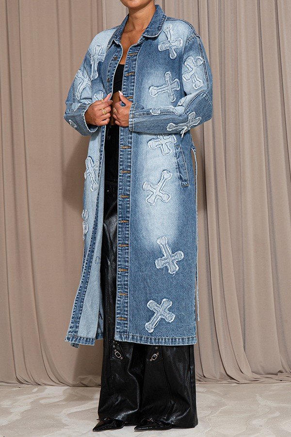 Rehab Lab - Cross Patch Trench Coat