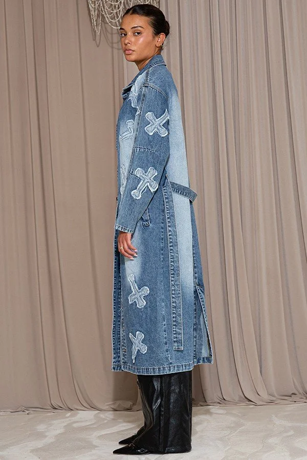 Rehab Lab - Cross Patch Trench Coat