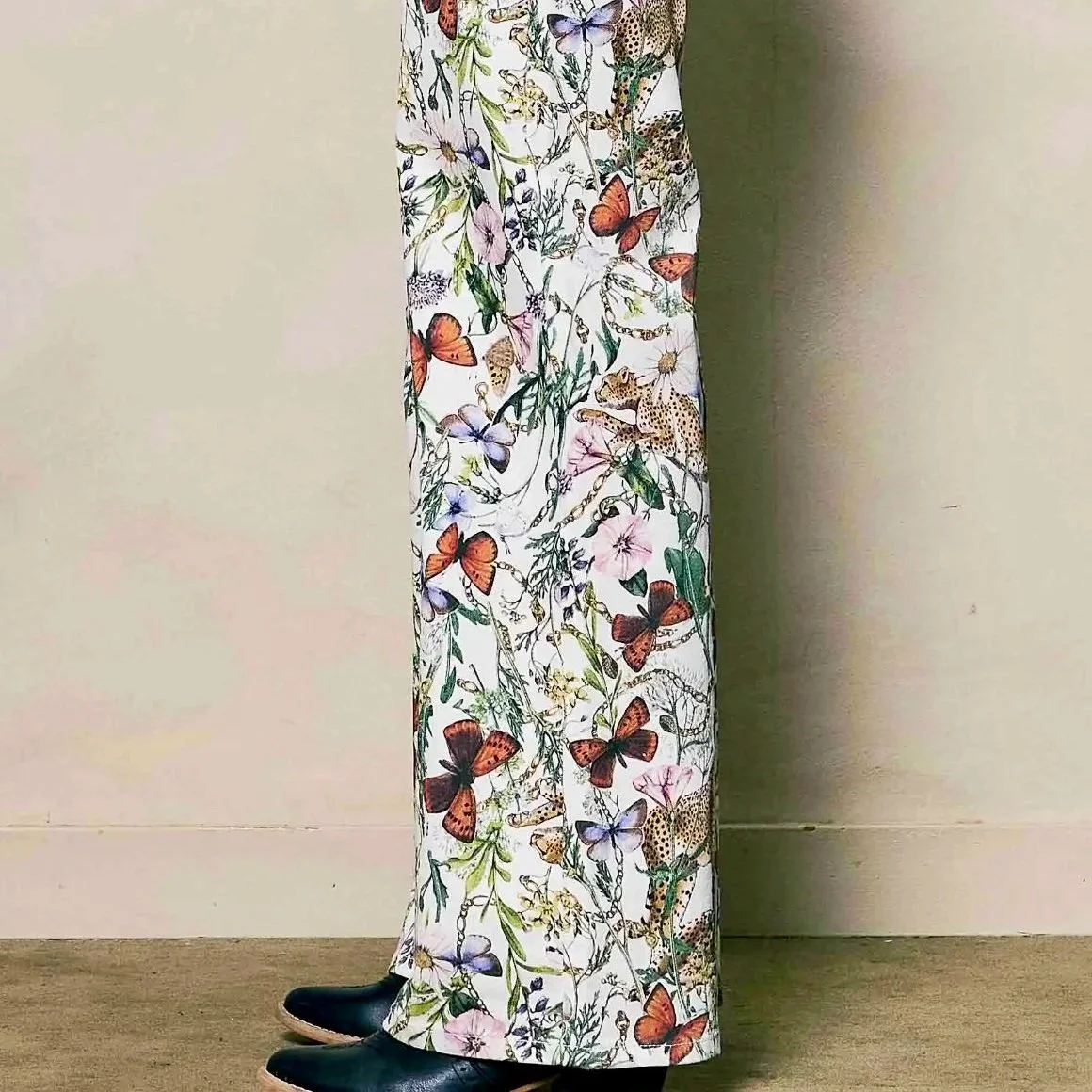 Vibrant M.I.U - Dreamy Floral Wide Leg Jeans