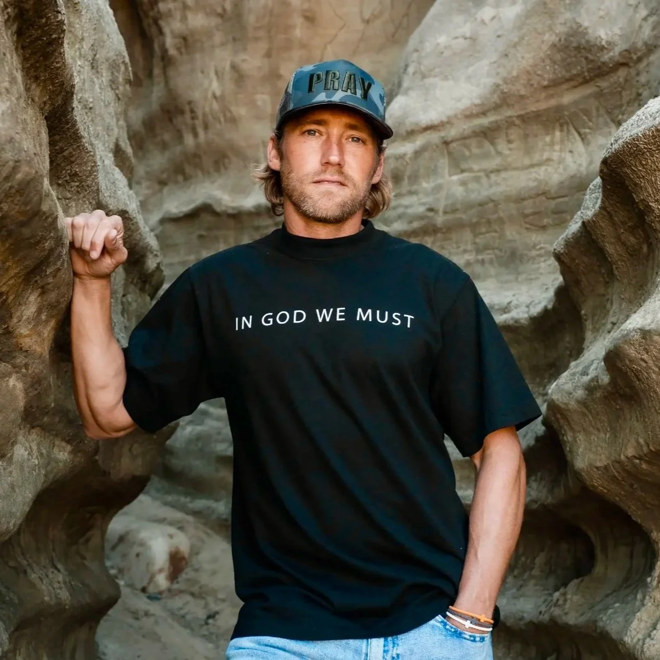 In God We Must - Pray- Camo Hat