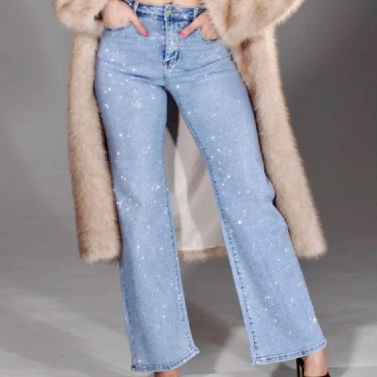 Nina Rossi Jeans - Beverly Hills Full Rhinestone Jeans