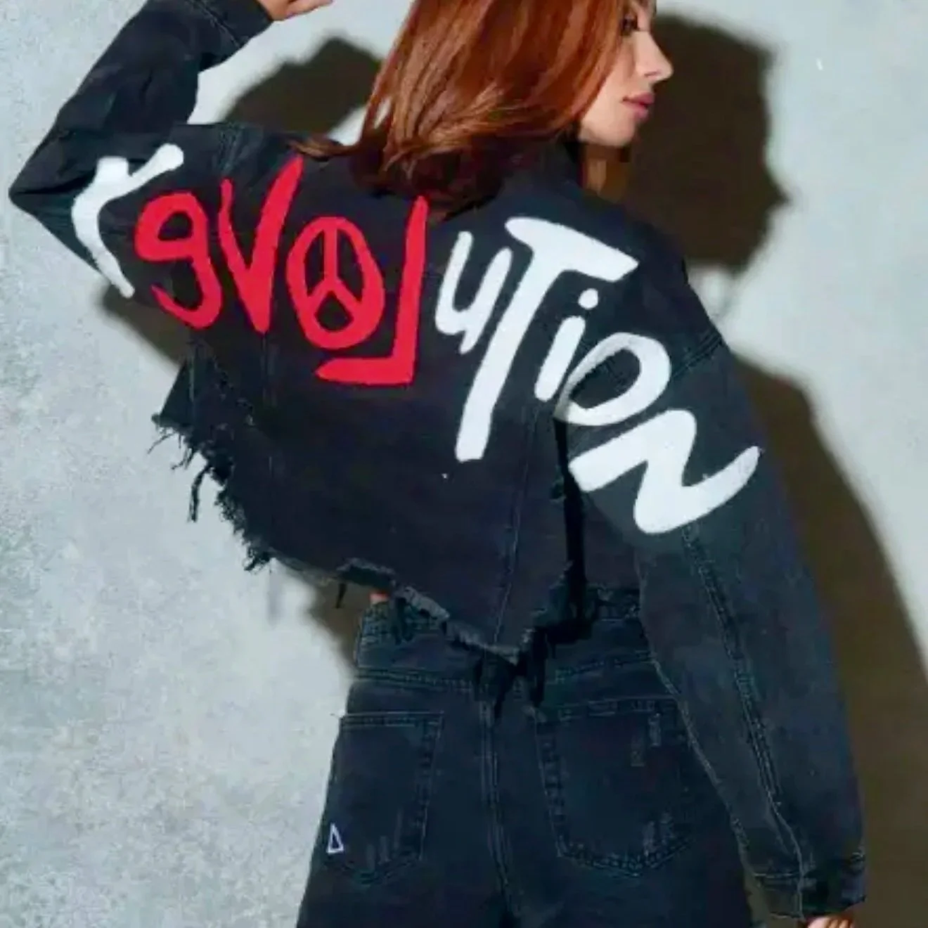 Revolution Love Crop Denim Jacket