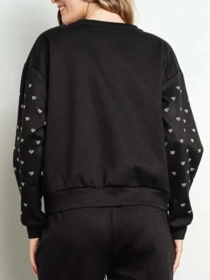 Kiwi - Hotfix Iridescent Hearts Sweatshirt
