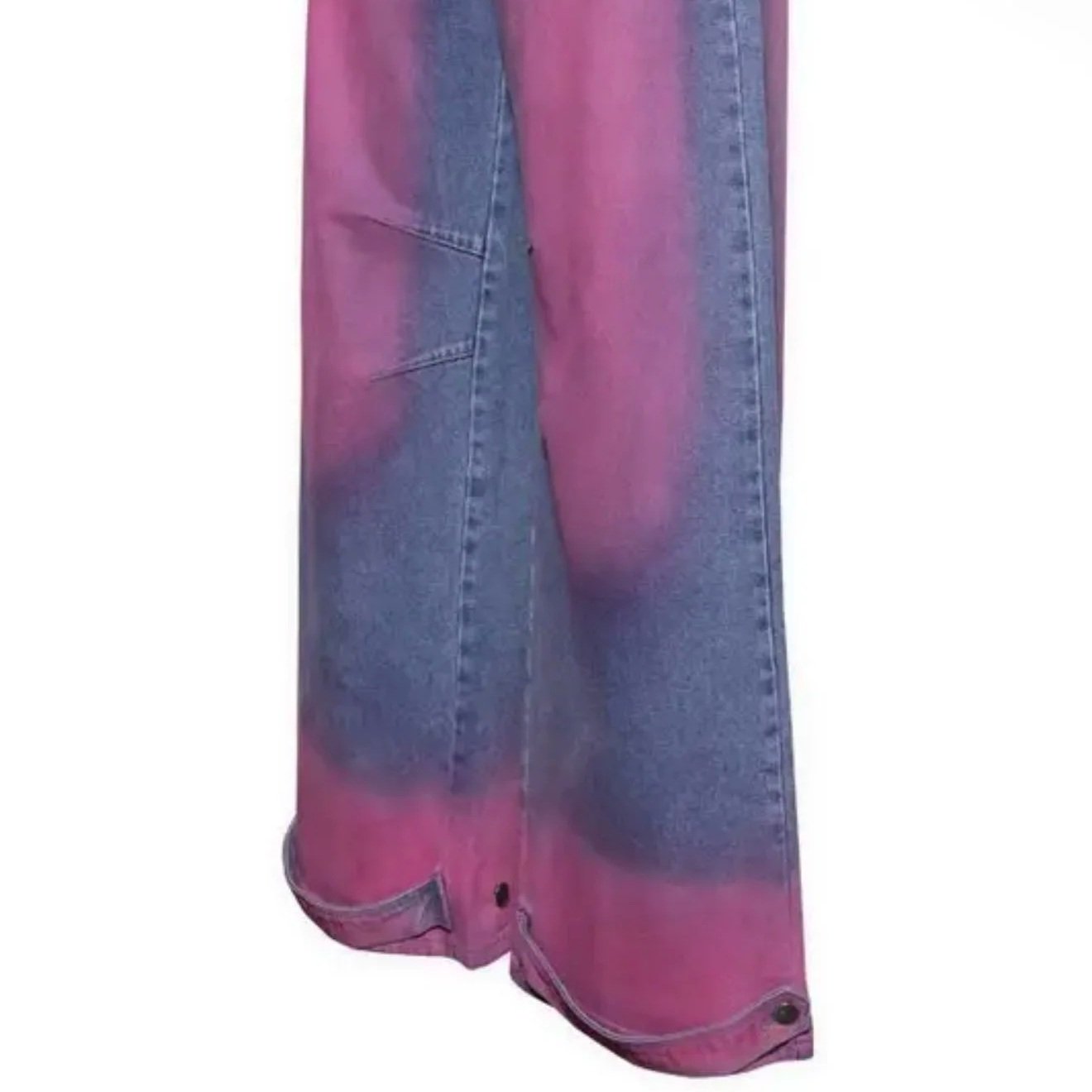 Rehab Lab - Neon Fade Two-Tone Wide Leg Jeans