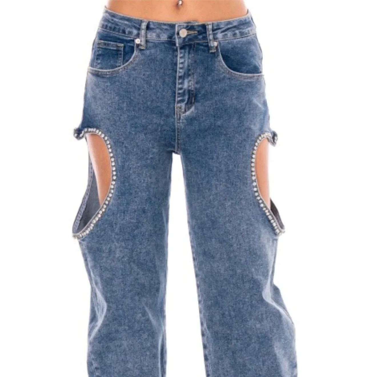 Galita - Denim Cut Out Heart Jeans