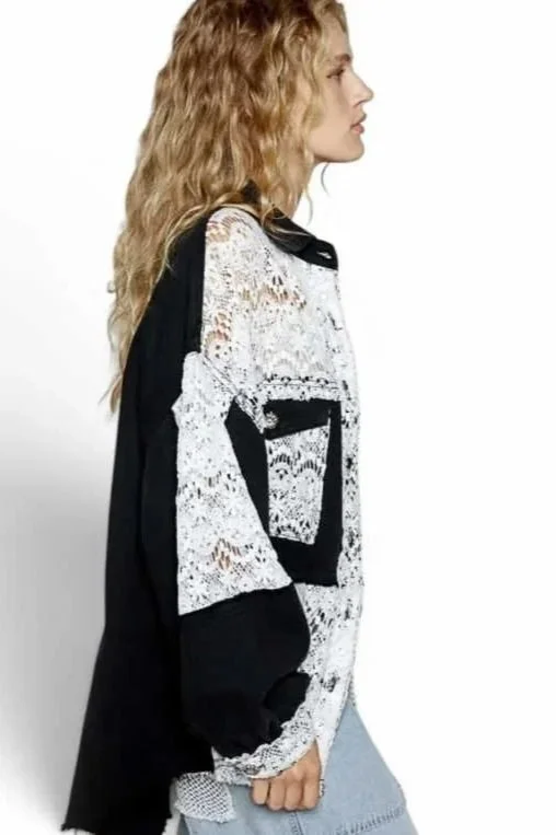 Vintage Oversize Lace Shacket - POL