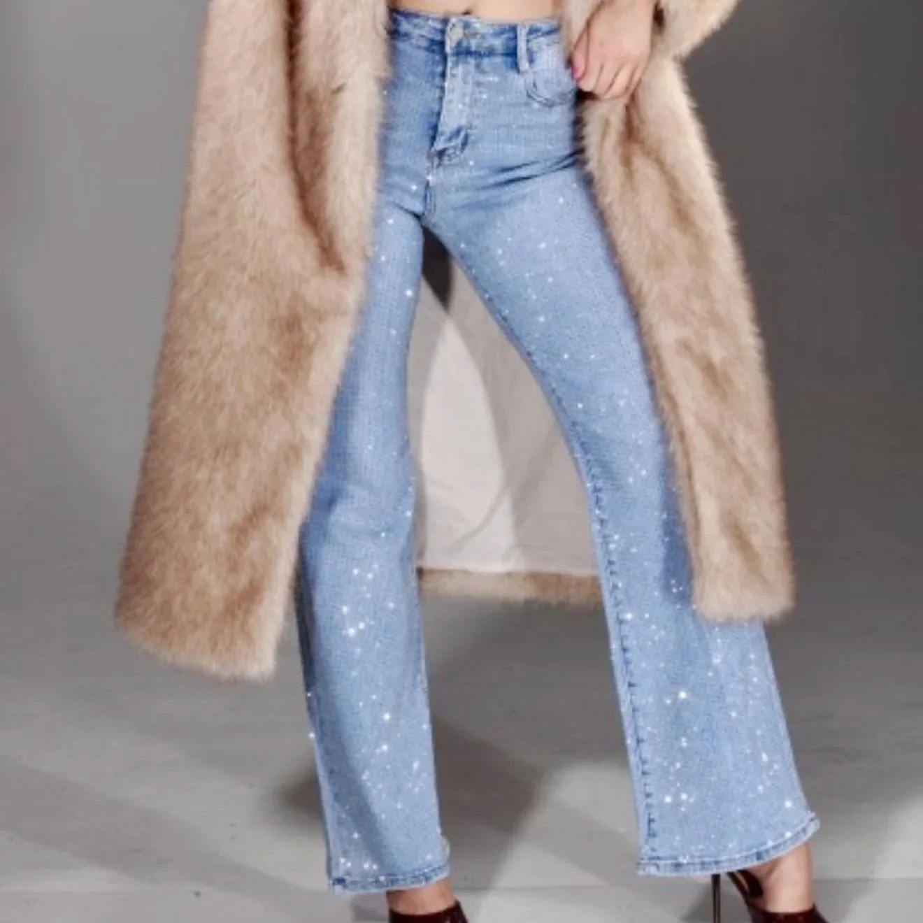 Nina Rossi Jeans - Beverly Hills Full Rhinestone Jeans