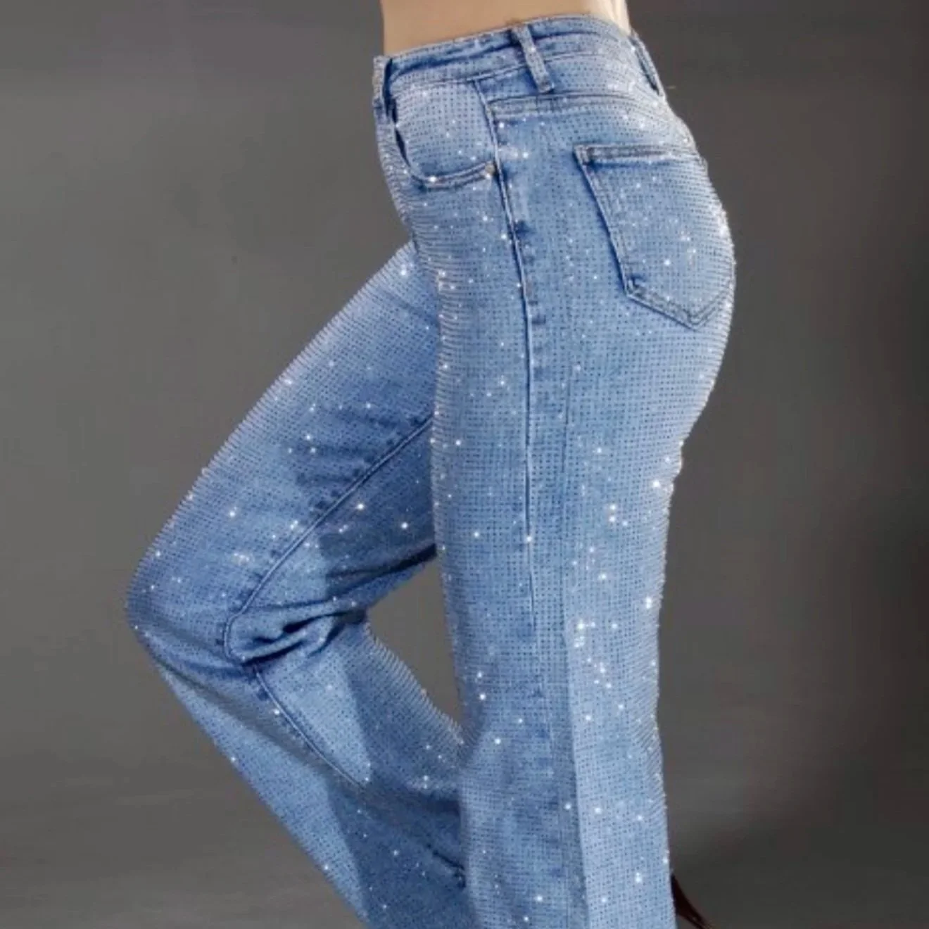 Nina Rossi Jeans - Beverly Hills Full Rhinestone Jeans