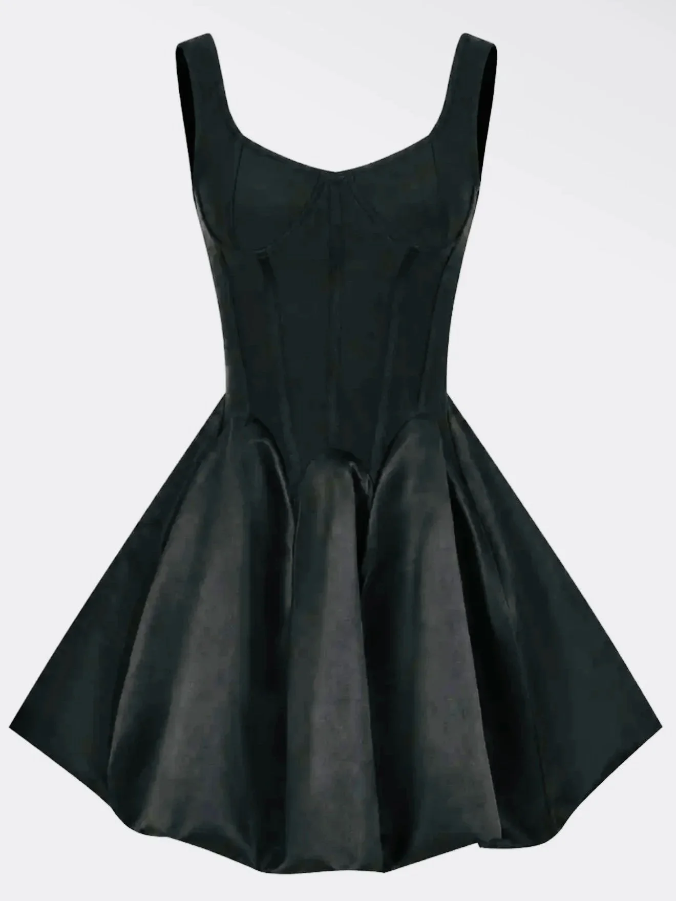 Rivir - Bandage Sleeveless Satin Flare Dress