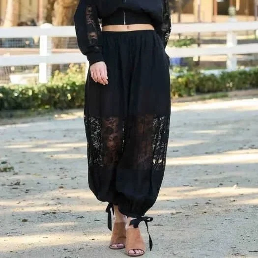 Vibrant M.I.U - Lace Wind Breaker Jacket and Lace Balloon Pants Set